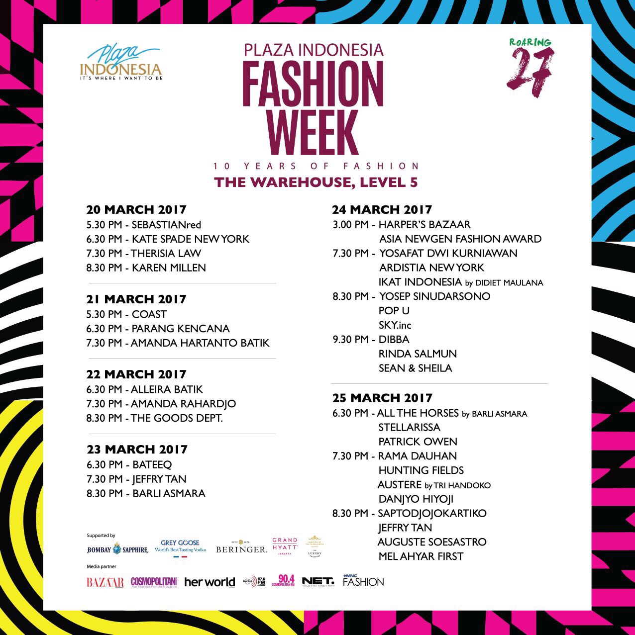 Plaza Indonesia Roaring 27 Schedule